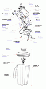 Diagram Diagram and Parts List for 91515-BR  Hamilton Beach Blender